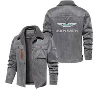 HYFZXWX Vestes chaudes pour hommes veste As_ton Mar_tin décontractée d'hiver à revers vêtements d'extérieur coupe-vent en coton fitness/C/XL
