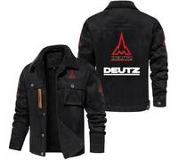 HYFZXWX Vestes chaudes pour hommes veste DEU-TZ décontractée d'hiver à revers vêtements d'extérieur coupe-vent en coton veste/B/XL