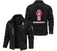 HYFZXWX Vestes chaudes pour hommes veste Ken-wor.th décontractée d'hiver à revers vêtements d'extérieur coupe-vent en coton fitness/B/XXL