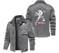 HYFZXWX Vestes chaudes pour hommes veste P-eugeot décontractée d'hiver à revers vêtements d'extérieur coupe-vent en coton mancheslongues/C/M