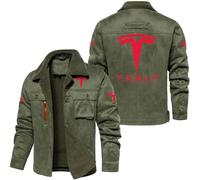 HYFZXWX Vestes chaudes pour hommes veste Te_SLA décontractée d'hiver à revers vêtements d'extérieur coupe-vent en coton mancheslongues/A/XXL