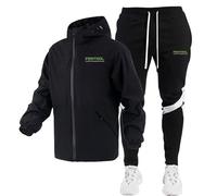 HYFZXWX Vestes imperméables pour hommes ensemble de survêtement FES-TOOL costume de Jogging en plein air pull à capuche + pantalon ensemble d'alpinisme décontracté enfants/a3/S