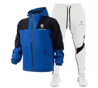 HYFZXWX Vestes imperméables pour hommes ensemble de survêtement P-eugeot costume de Jogging en plein air pull à capuche + pantalon ensemble d'alpinisme décontracté joggers/D5/S