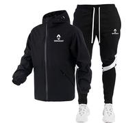 HYFZXWX Vestes imperméables pour hommes ensemble de survêtement Ren-ault costume de Jogging en plein air pull à capuche + pantalon ensemble d'alpinisme décontracté enfants/a4/M