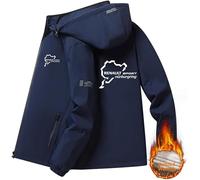 HYFZXWX Vestes rembourrées avec capuche pour hommes/femmes Ren-ault automne-hiver chapeau détachable vestes Cardigan décontractées pour l'extérieur veste/C/XL