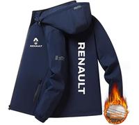 HYFZXWX Vestes rembourrées avec capuche pour hommes/femmes Ren-ault automne-hiver chapeau détachable vestes Cardigan décontractées pour l'extérieur vélo/A/3XL