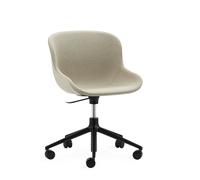 Hyg Office Chair avec Wheels Rembourré Aluminium Noir/Lin Main Line MLF20