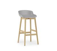 Hyg Tabouret de Bar H75 Chêne/Gris