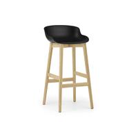 Hyg Tabouret de Bar H75 Chêne/Noir
