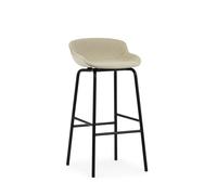 Hyg Tabouret de Bar H75 Rembourré Acier Noir/Main Line Flax MLF20