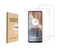 HYGAMOCC Lot de 2 films de protection d'écran en verre trempé pour Motorola Moto G32 Dureté 9H Sans bulles Compatible avec les coques Installation facile Anti-rayures
