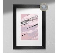 Hygge Creations Art mural abstrait rose - Impression d'art moderne abstrait | Poster mural moderne imprimé uniquement A3