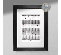 Hygge Creations Impression Love You blanche - Impression d'amour | Impression romantique | Idée cadeau pour un être cher Cadre noir avec support A4