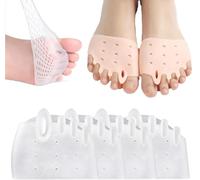 Hyggear Hyggear Lot de 2/4 paires de correcteurs d'oignons, en silicone, séparateurs d'orteils, séparateurs d'orteils, respirants, doux, pour femme (transparent)