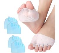 Hyggear Lot de 2 paires de séparateurs d'orteils en silicone pour femme, correcteur d'oignon, séparateurs d'orteils antidérapants pour corriger les orteils qui se chevauchent, bleu