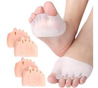 Hyggear Lot de 2 paires de séparateurs d'orteils en silicone pour femme, respirant et doux (couleur peau)