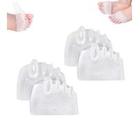 Hyggear Lot de 4 paires de séparateurs d'orteils en silicone doux respirant et correcteur d'oignon pour homme et femme, soulagement de la douleur des pieds, bon alignement, coussin confortable (4