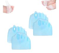 Hyggear Lot de 4 paires de séparateurs d'orteils en silicone doux respirant et correcteur d'oignon pour homme et femme, soulagement de la douleur des pieds, bon alignement, coussin confortable (4