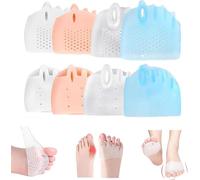 Hyggear Lot de 4 paires de séparateurs d'orteils en silicone pour correction des orteils qui se chevauchent, séparateurs d'orteils doux et respirants pour homme et femme