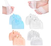 Hyggear Lot de 4 séparateurs d'orteils en silicone pour femme, correcteur d'oignon, séparateurs d'orteils antidérapants pour corriger les orteils qui se chevauchent