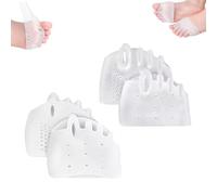Hyggear Séparateurs d'orteils en silicone - 4 paires d'entretoises d'orteils en gel souple respirant et correcteur d'oignon pour homme et femme - Soulagement de la douleur des pieds, bon alignement