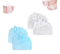 Hyggear Séparateurs d'orteils en silicone - 4 paires d'entretoises d'orteils en gel souple respirant et correcteur d'oignon pour femme et homme - Soulage la douleur des pieds, alignement correct