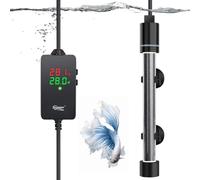 hygger Chauffage Aquarium Submersible Chauffage d'Aquarium avec Thermostat 500W, Réglable Aquarium Heater de Poissons et de Tortues de 208 à 378L(15-34°C)