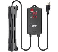 hygger Chauffage d'aquarium submersible avec contrôleur externe et écran LED - Chauffage d'aquarium entièrement immergé de 200 W pour eau douce et salée - pour réservoirs de 80 à 177 litres