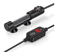 hygger Chauffage submersible pour aquarium - Petit chauffage réglable pour aquarium avec 2 ventouses, contrôleur de température, protection contre les surchauffes et hors de l'eau douce (150 W, 78 à