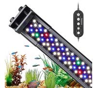 hygger Clip on Aquarium Éclairage, 24W 24/7 Éclairage Aquarium LED pour 60-72cm Réservoir Planté, Full Spectrum Fish Tank Light Avec Moniteur, 10 Couleurs, Minuterie Réglable,3 Modes