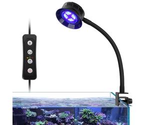 hygger Clip on Éclairage Aquarium Led Salée, 30W Aquarium Light Marine,Full Spectrum Saltwater Led Light Aquarium Luminosité Réglable avec 3 Réglages de Synchronisation pour Coral Marine Tank