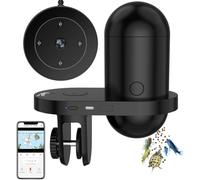 hygger Distributeur automatique WiFi pour aquarium, contrôle par application intelligente, distributeur automatique de nourriture pour poissons avec caméra et minuterie, mangeoire de vacances avec