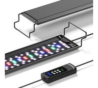 hygger Éclairage Aquarium, 35W Full Spectrum LED Light Aquarium avec Minuterie Multi, 24/7 Mode Lampe Aquarium Réglable Luminosité Fish Tank Light avec Supports Extensibles for 60-75CM Tanks