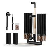 hygger Filtre éponge double pour aquarium avec double filtration, bec pivotant et clip extensible, filtre éponge submersible pour réservoir d'eau douce et salée jusqu'à 208 l