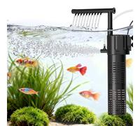 hygger Filtre Interieur Aquarium, 300L/H 5W Adjustable Aquarium Filtre, Quiet Power Fish Tank Filter Pump pour Aquariums with Rainfall Aeration for 15-55L Freshwater and Saltwater Tanks
