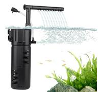 hygger Filtre interne 4 en 1 pour aquarium, filtre submersible à débit réglable 300 l/h, puissance 5 W, filtres silencieux pour aquarium de 5 à 15 gallons avec aération et pluie