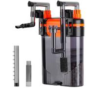 hygger Hang on Filtre Aquarium, 680L/H 8W Silencieux Fish Tank Filter avec Buse Bec Canard Sortie de Tuyau Douche Débit Réglable Aquarium Filtre Extérieur pour Réservoir de 150-225L Tank