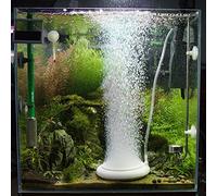 hygger Kit de pierre à air pour aquarium, barboteur d'aquarium, nano-four - Disque rond de pierre à air - Petites bulles et oxygène dissous ultra élevé pour hydroponie (10,2 cm)