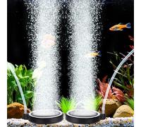 hygger Lot de 2 pierres à air pour aquarium - Nano bulle silencieuse - Ultra haute dissolution - Diffuseur d'oxygène - Pour aquarium et culture hydroponique - 5 cm