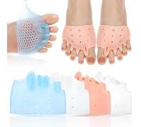 Hygger - Lot de 4 paires de correcteurs d'oignon - 8 séparateurs d'orteils - Réutilisables - En silicone - Pour détendre les orteils - Soulage les oignons, les orteils en marteau, l'hallux valgus