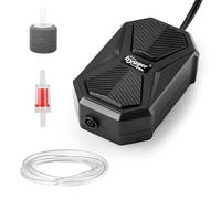 hygger Mini Pompe à Air pour Aquarium, 2.5W Mini Fish Tank Air Pump Silent, 9.5 GPH Petite Pompe à Prise Simple avec Accessoires Adaptée Aux Aquariums up to 45L