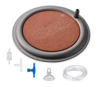 hygger Nano AirStone - Pierres à air pour aquarium - 10,4 cm - Fait de petites bulles - Diffuseur d'oxygène dissous ultra silencieux avec base en acier inoxydable pour aquarium hydroponique