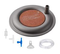 hygger Nano AirStone Pierres d'air pour aquarium 6,6 cm pour aquarium hydroponique ultra silencieux avec base en acier inoxydable