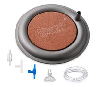 hygger Nano AirStone - Pierres d'air pour aquarium - 8,6 cm - Fait de petites bulles - Diffuseur d'oxygène dissous ultra silencieux avec base en acier inoxydable pour aquarium hydroponique