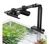 hygger Support De rampe led aquarium, Support d'éclairage LED pour aquarium, supports de lampe fixation lumiere aquarium, hauteur réglable (20,6 cm), pour aquariums d'eau de mer et d'eau douce, noir