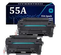 Hyggetech 55A CE225A Lot de 2 Cartouches de Toner compatibles pour HP 55X 55A CE255X CE255A pour HP Laserjet Enterprise P3015DN P3015D Pro 500 MFP M521 M521DN M521DW M525 M525F M525DN M525C