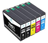 Hyggetech Cartouches d'imprimante T7901 T7902 T7903 T7904 compatibles avec Workforce Pro WF-5110DW WF-5690DWF WF-4630DWF WF-4640DTWF WF-5620DW