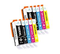 Hyggetech CLI-581 PGI-580 Cartouches d'encre de rechange pour Canon PGI-580 CLI-581 PGI580 CLI581 XXL compatibles avec Canon Pixma TR8550 TS6150 TS8150 TR7550 TS8250 TS6250 TS9550 TS8150 1 TS61. 51