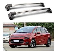 HYGGLY 2 Pièces Voiture Barres De Toit Aluminium pour Citroen C4 Picasso MPV 2015 2016 2017, Barres Transversales De Galerie de Toit de Voiture Rails Rack Porte-Bagages Accessoires,Black Sliver/a