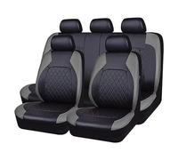 HYGGLY 9 pièces Ensembles De Housses Siège Voiture pour BMW 1 Series E87 (5door) 2004 2005-2010, Cuir Imperméable Respirant Housses de Siège Confortable Coussins Siège Protection Interieur,Grey/A
